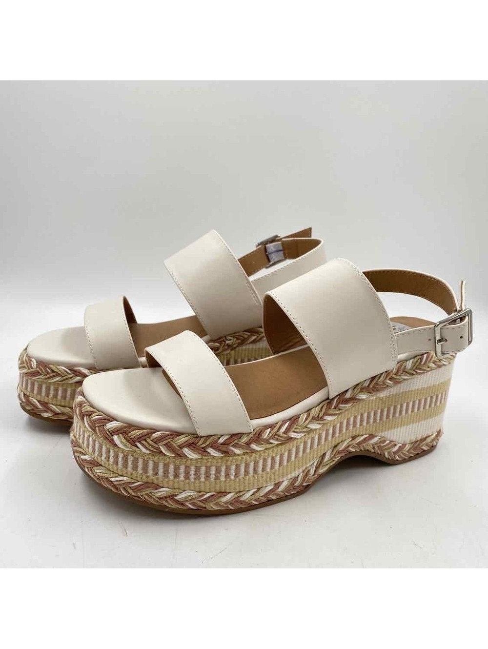 Dolce Vita Women's Shoe Size 7 White Textured Sandals
